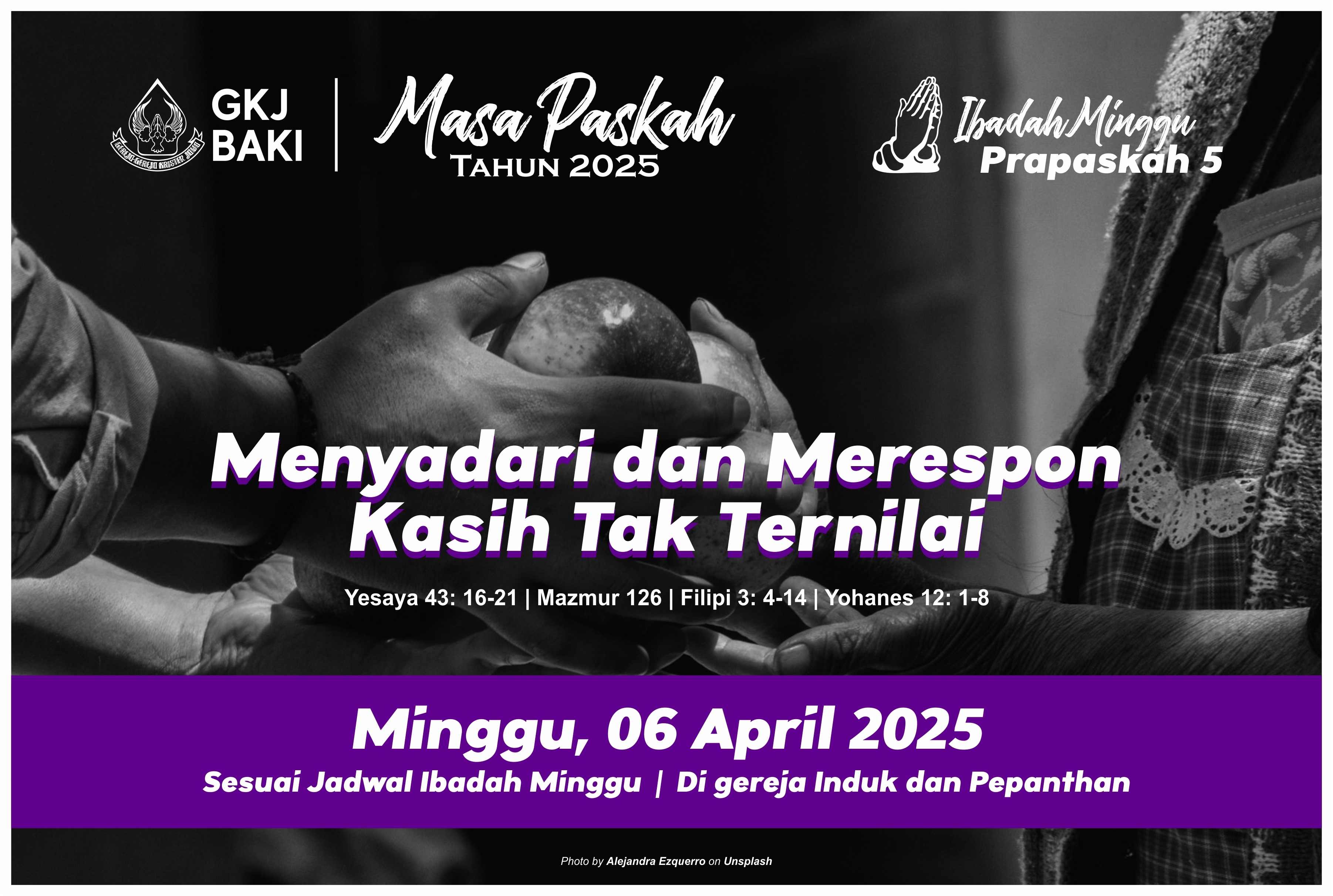 Ibadah Minggu Prapaskah 5, gereja kristen jawa, gkj, gkj baki, gereja kristen jawa baki, baki, sukoharjo, gkj klasis sukoharjo, klasis sukoharjo, klasis, sinode gkj, sinode 